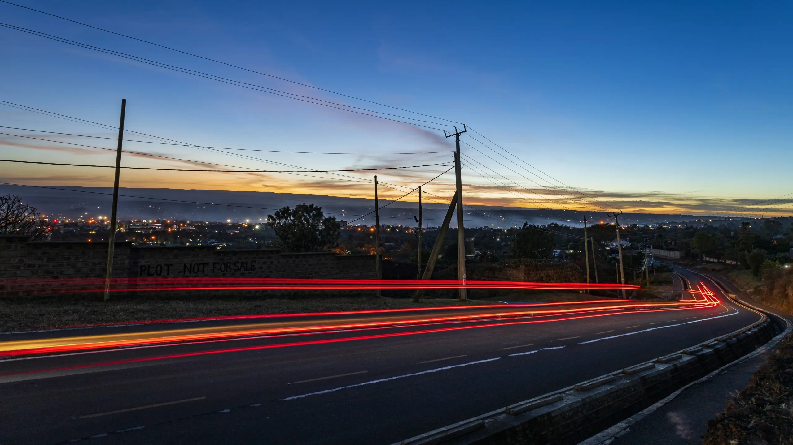 Nakuru Road at Dusk, Kenya