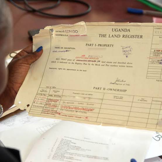 genuine Uganda land title certificate example